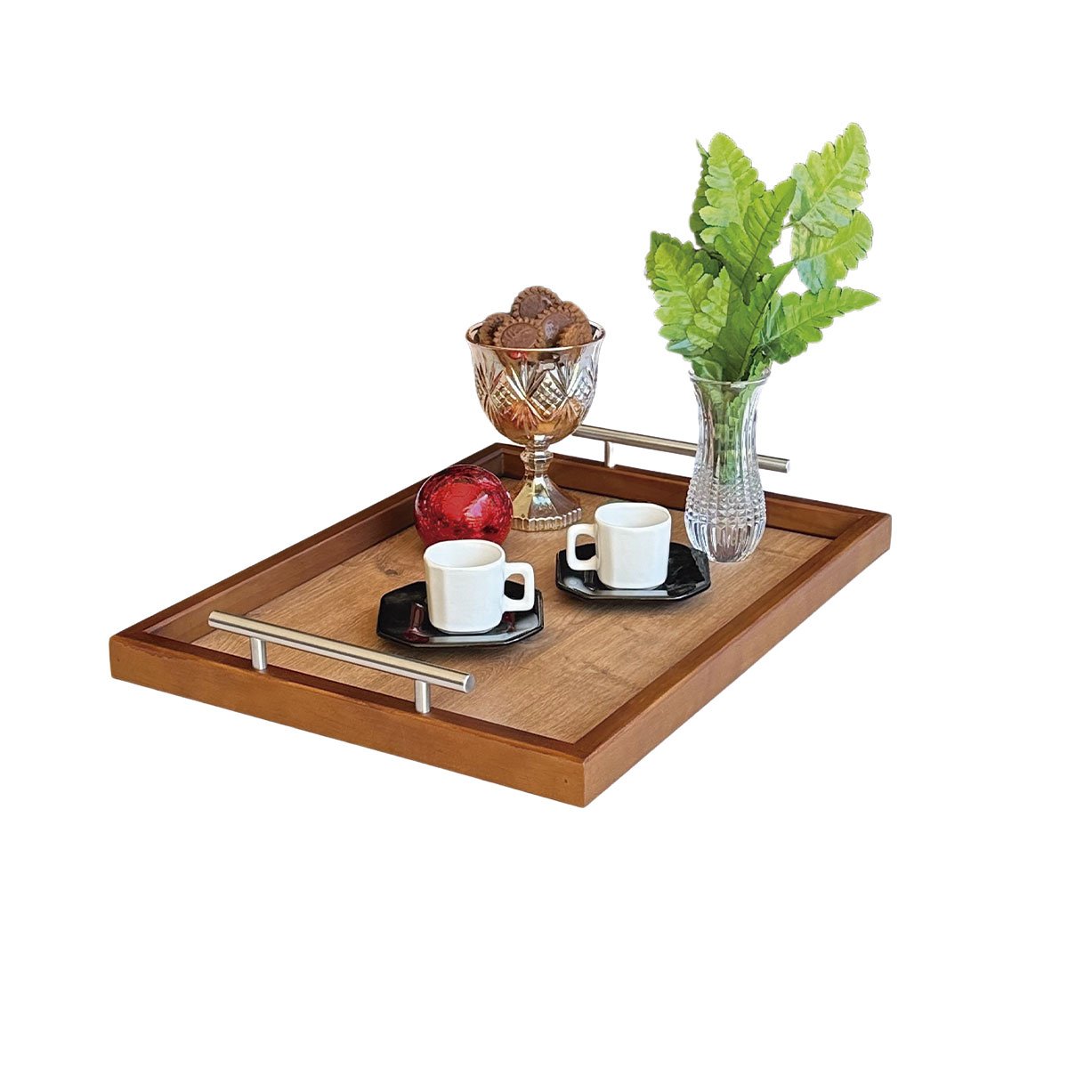 Bandeja Cantinho Café Grande Moderna Decorativa Ambiente Casa Sala Jantar Recepção Escritório Madeco - 1