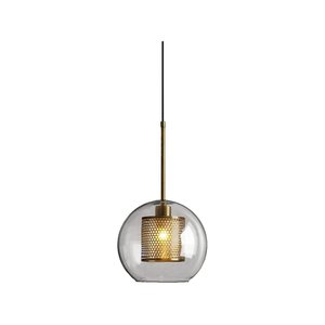 Pendente Bronze Globo Vidro Transparente 25cm 1e27 Paris Luz