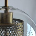 Ver imagem 2 de Pendente Bronze Globo Vidro Transparente 25cm 1e27 Paris Luz