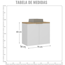 Ver imagem 4 de Gabinete de Banheiro com Cuba Nature Estilare 75cm