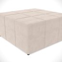 Ver mais imagens de Puff Decorativo Para Sala de Estar Quadrado Milano 90x90cm W01 Suede Bege - Lyam Decor