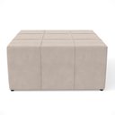 Ver imagem 5 de Puff Decorativo Para Sala de Estar Quadrado Milano 90x90cm W01 Suede Bege - Lyam Decor