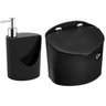 Conjunto Dispenser de Detergente 600ml e Saleiro Plástico com Tampa 500g Coza Preto - 1