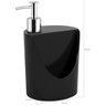 Conjunto Dispenser de Detergente 600ml e Saleiro Plástico com Tampa 500g Coza Preto - 3