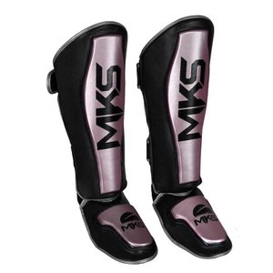 Caneleira de Muay Thai Kickboxing Mks Energy V2 Black Pink P