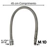 Flexivel da Ducha Monocomando Gourmet Cozinha Rosca M10 X 1/2 X 45cm 4260m10x45 - 3