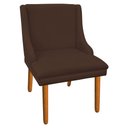 Ver imagem 3 de Kit 6 Cadeiras de Jantar Suede Marrom Pés Palito