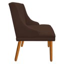 Ver imagem 4 de Kit 6 Cadeiras de Jantar Suede Marrom Pés Palito