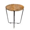Trio de Mesas de Canto Thirsa Natural em Metal e Madeira - 3