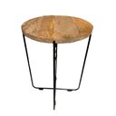 Ver imagem 3 de Trio de Mesas de Canto Thirsa Natural em Metal e Madeira