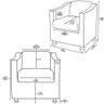 Kit 2 Poltronas Decorativas Para Recepção Courino Bege - 2