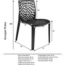 Ver imagem 4 de Kit 4 Cadeira Preta Gruvyer para Cozinha-mesa-jantar-varanda