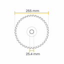 Ver imagem 4 de Lâmina Disco Serra Corte P/ Roçadeiras 255mm X 25.4mm D-65997