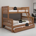 Ver imagem 3 de Beliche Woodstore Casal Solteiro de Madeira + Cama Aux Casal