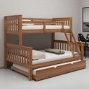 Ver imagem 1 de Beliche Woodstore Casal Solteiro de Madeira + Cama Aux Casal
