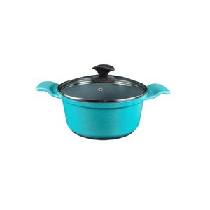 Jogo Panelas Azul Cerâmica Talher Preto Javali Aal 26 a 30
