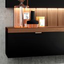 Ver imagem 6 de Painel Tv 55 180cm Bancada Suspensa Illusion Preto-castanho - Hb Móveis