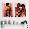 Kit Composição 2 Quadros Viva a Diversidade Racial 45x34cm - com Vidro:madeira Preta - 1