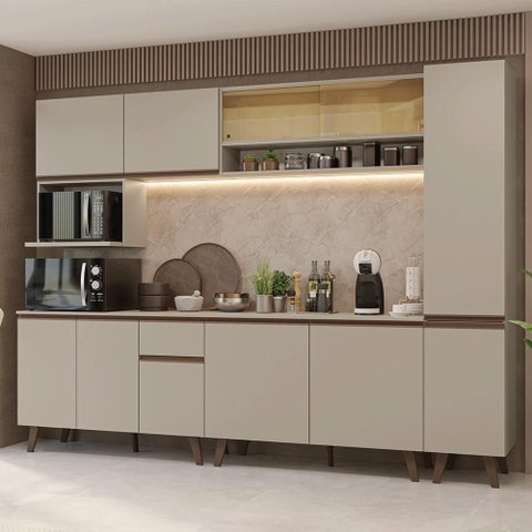 Armário de Cozinha Completa 280 Cm Nice Madesa 03