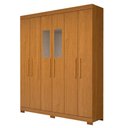 Ver imagem 1 de Guarda Roupa Casal 100% Mdf 6 Portas 2 Gavetas com Espelho Lana Acp Móveis Cinamomo