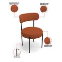 Ver imagem 3 de Cadeira Sala de Jantar Margara Kit 2 em Aço Preto Bouclê D03 - D'Rossi