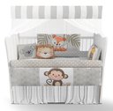 Ver imagem 1 de Kit Berço Enxoval de Bebê Safari Bege Animais