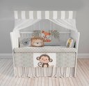 Ver imagem 2 de Kit Berço Enxoval de Bebê Safari Bege Animais