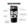Copo Térmico 500ml Inox Preto Rock Baquetas Presente Super - 8