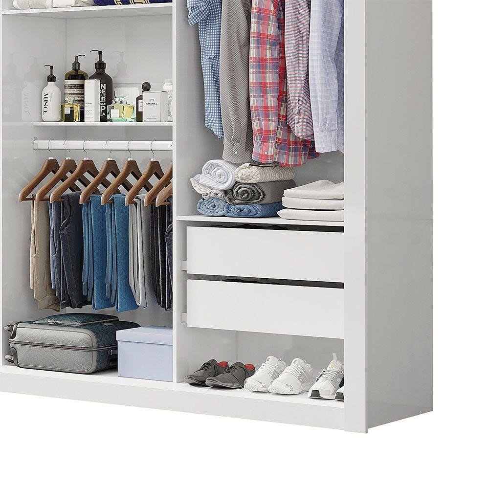 Closet Casal Premium com 04 Gavetas Carioca Móveis Branco - 6