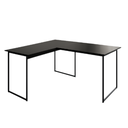Ver imagem 2 de Mesa para Escritório em L com Pé de Ferro 120x90 cm - Preto