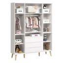 Ver imagem 2 de Guarda Roupa Infantil Retrô Elfe Branco Acetinado Natural - Reller