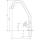 Ver imagem 3 de Torneira de Bancada Cozinha em Latao e Inox 201 Cromada