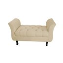 Ver imagem 1 de Divã Recamier Barcelona - 1,20 Suede - Bege