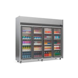 Refrigerador Vertical Auto Serviço 1580 litros Tipo Inox com Led Fros Free GEAS- 4 Portas TI - 1