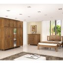 Ver imagem 1 de Quarto de Casal Grécia: Guarda-roupa 10 Portas C/ Espelho Cama Cômoda Sapateira Madeira Pinus Imbuia