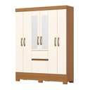 Ver imagem 2 de Guarda Roupa Solteiro 06 Portas 02 Gavetas com Espelho Aura Yescasa