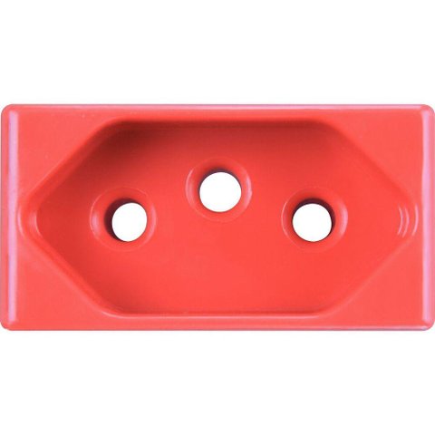 Kit 3 Módulo Tomada 2p T Tramontina 20 a 250 V Vermelho