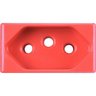 Kit 3 Módulo Tomada 2p T Tramontina 20 a 250 V Vermelho - 1