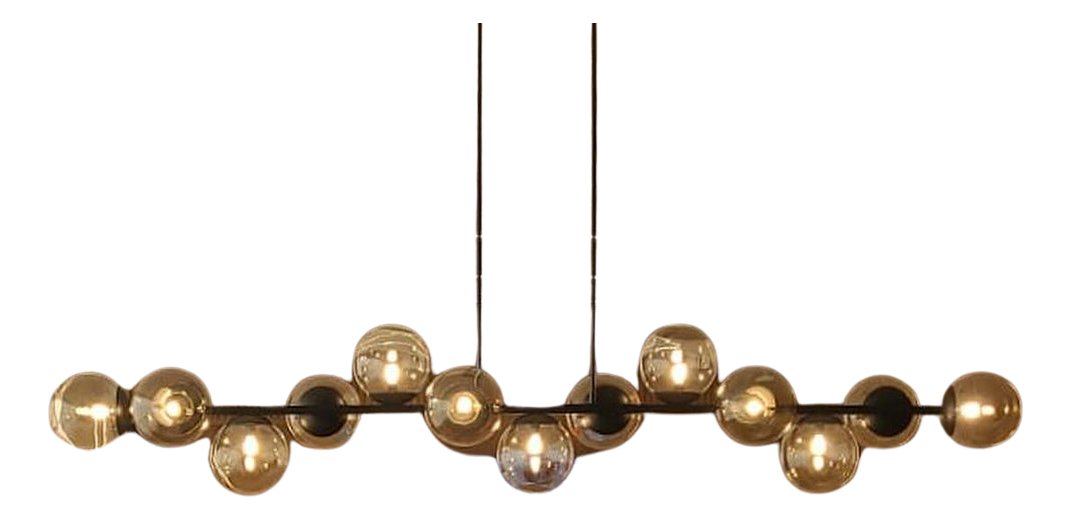 Lustre Pendente 13 Globos de Vidro