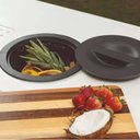 Ver imagem 2 de Lixeira Embutir Arquitech 27x27 8l Cinza Chumbo 050704004