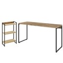 Ver imagem 1 de Kit Escritório Estante Areta 3 Prateleiras Mesa Industrial Aspen 150cm C01 Carvalho - Lyam Decor
