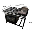 Ver imagem 3 de Fogão 4 Bocas Cefaz com Forno e Banho Maria Linha Gold Baixa Pressão CFZG-127B