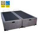 Ver imagem 4 de Cama Box Baú Queen Bipartido Suede Sereneprime Cinza 158x198x44