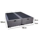 Ver imagem 6 de Cama Box Baú Queen Bipartido Suede Sereneprime Cinza 158x198x44