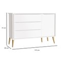 Ver imagem 6 de Quarto de Bebê 2 Portas Theo Branco Pés Madeira Natural com Colchão Gazin – Reller