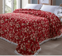 Ver imagem 1 de Colcha Chenille Jolitex Casal Rafaella Vermelha 2,20MX2,40m