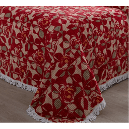 Colcha Chenille Jolitex Casal Rafaella Vermelha 2,20mx2,40m - 2