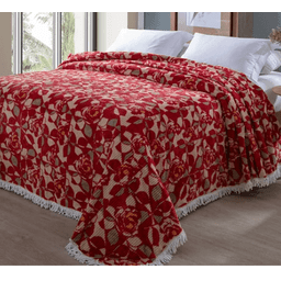 Colcha Chenille Jolitex Casal Rafaella Vermelha 2,20mx2,40m - 1