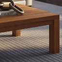 Ver imagem 6 de Mesa de Centro Baixa 120cm Madeira Maciça Floris Castanho F07 - Mpozenato