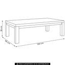 Ver imagem 4 de Mesa de Centro Baixa 120cm Madeira Maciça Floris Castanho F07 - Mpozenato